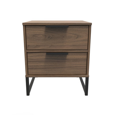 Turah 2 Drawer Bedside Cabinet (Ready Assembled)