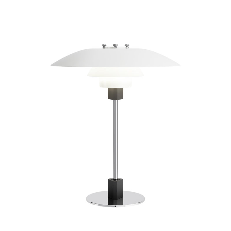 PH Table Lamp, 21.26" H x 17.71" W x 17.71" D, High Lustre Chrome Plated/Black