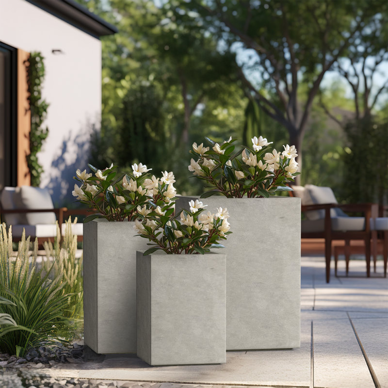 Ineshia Handmade Planter Box, Pale Yellow