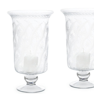 15'' H Glass Tabletop Hurricane