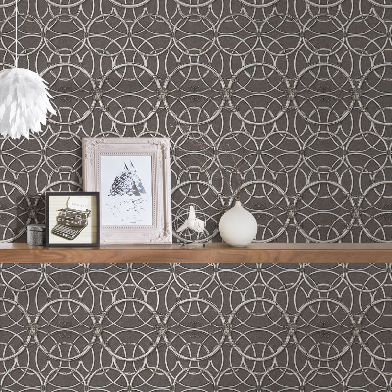 Oneybrook 10.05m x 70cm Matte Wallpaper Roll, Grey/Silver