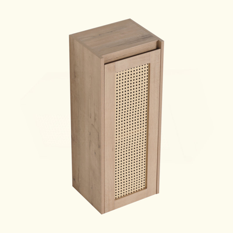 12" Bathroom Side Cabinet,Soft Close Doors,Float Mounting Design