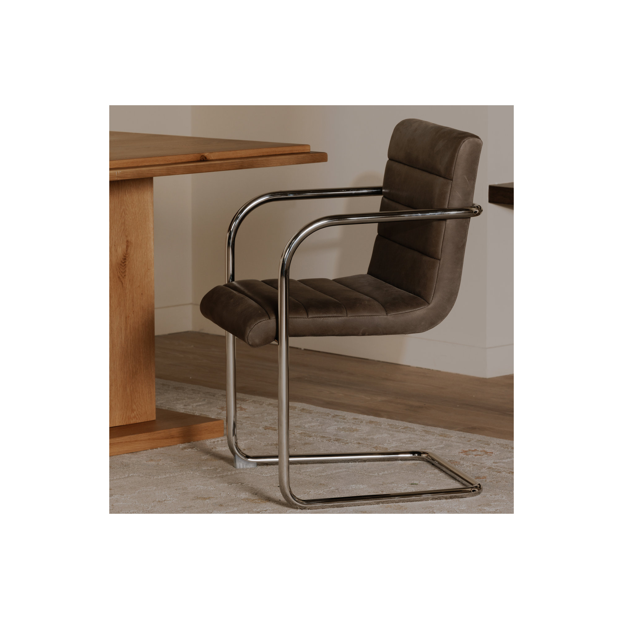 Pedro Dining Chair Green Mohair Set of Two, Green