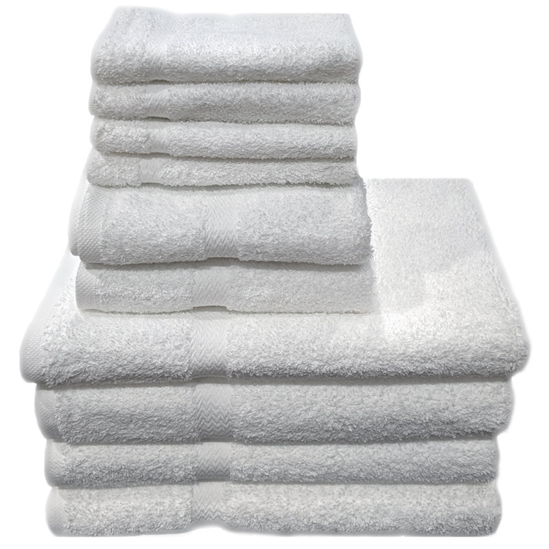 Ensemble de serviettes en coton 10 pièces 100% illughi
