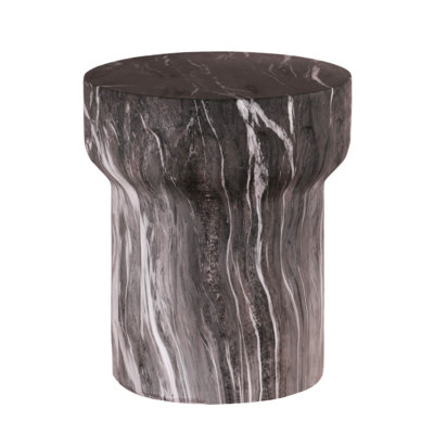 Cement Outdoor End Tables For Patio, Gardenaccent Table Faux Terrazzo Accent Table