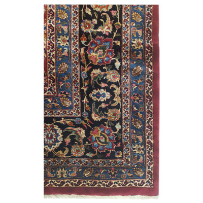 Mashad Semi Antique Burgundy /Indigo 13x16 Oversize Rug