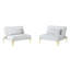 Tissu convertible futon avec pieds en métal