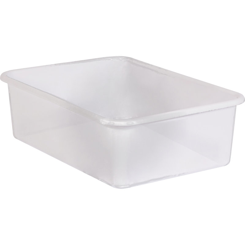  Large Plastic Storage Bin, Clear, Pack Of 3