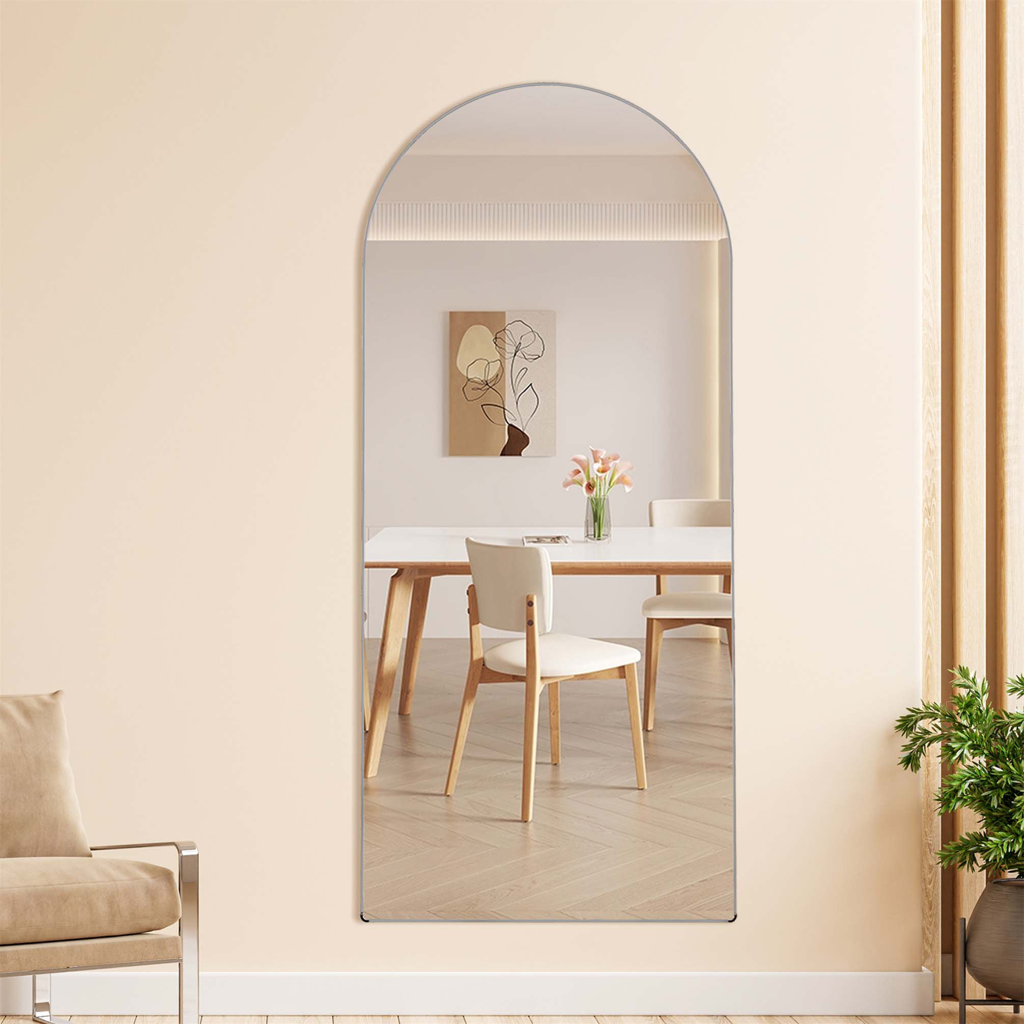 Mercer41 Vasbinder Metal Arch Mirror | Wayfair