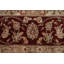 Tapis noir / rouge noué à la main de conception unique 6 pi 1 po x 9 pi 6 po New Age