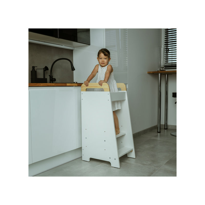 Kitchen Tower, White/Pine