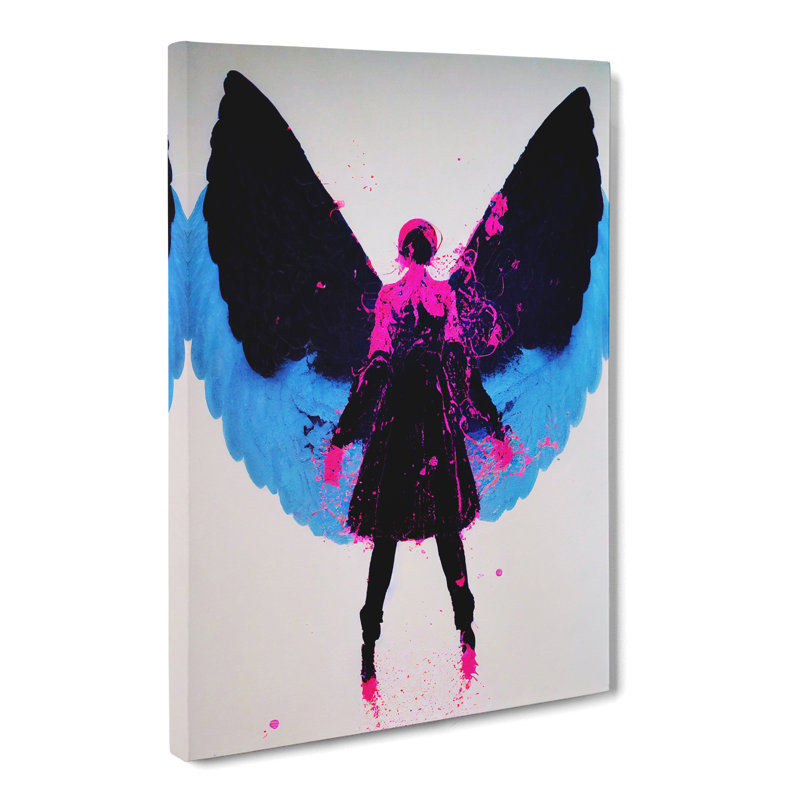Angel Hydrodipped - Wrapped Canvas, 76cm H x 50cm W x 3cm D