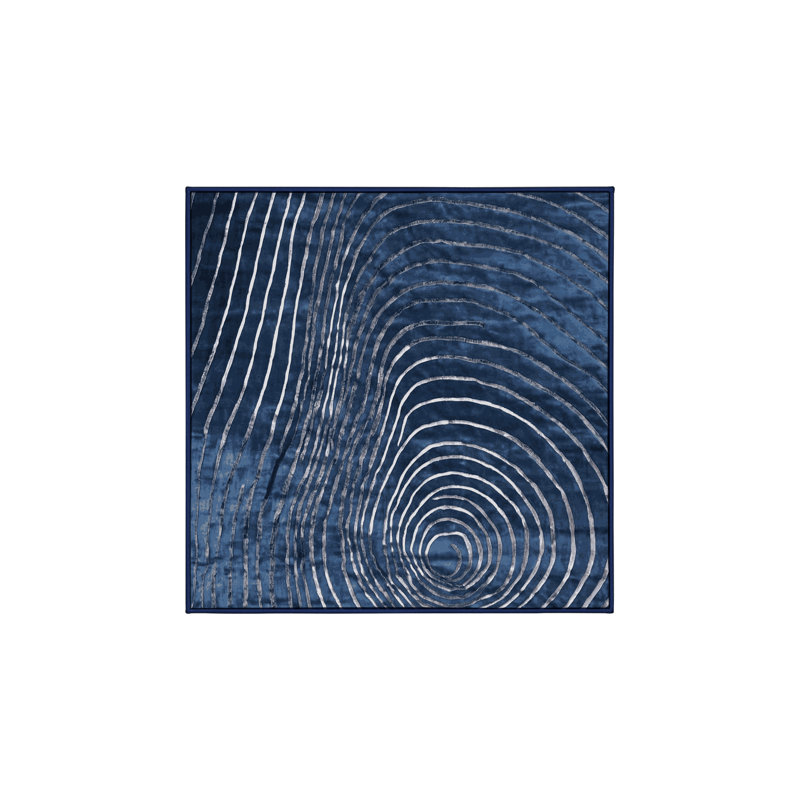 Tapis gris soyeux et moelleux, Carré 8 pi