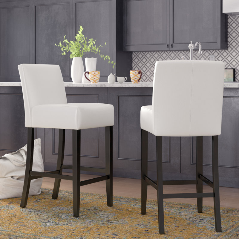 Ingleside Upholstered Counter Stool, Ivory, Bar Stool (29" Seat Height)