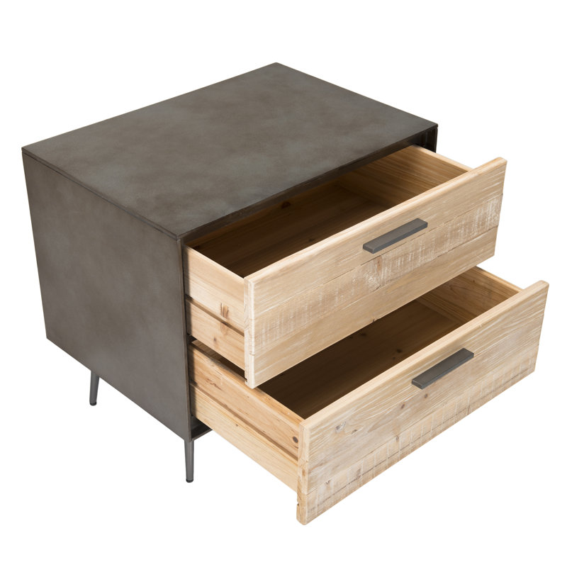 Bo Solid Wood 56cm W 2 - Drawer Chest of Drawers