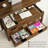 Lift Top Coffee Table with LED Lights & Charging Station, Walnut