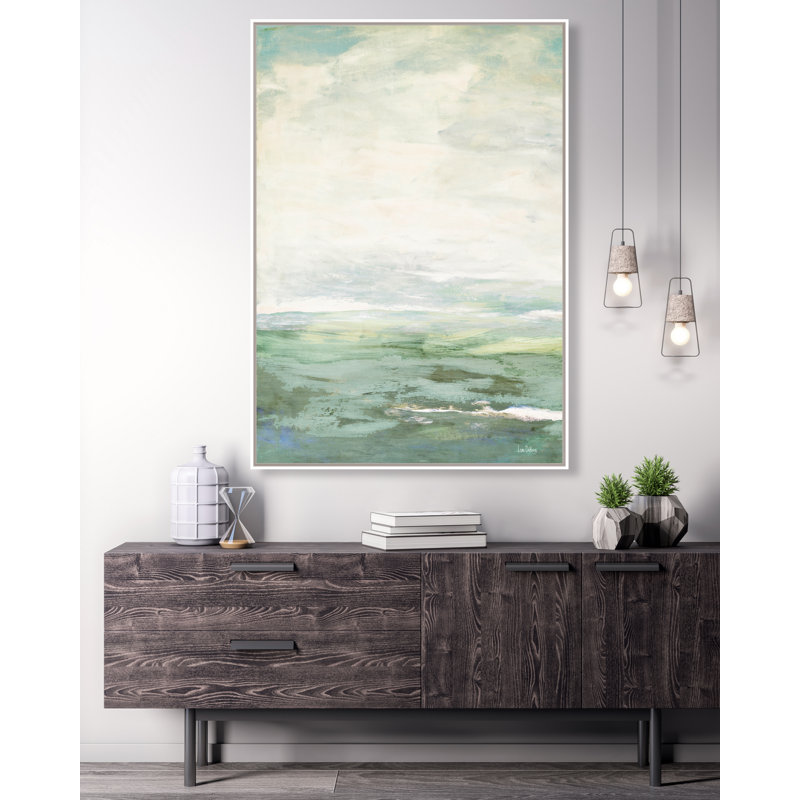 «Sea Crest» par Lori Dubois, reproduction sur toile, Cadre flottant blanc, H 51 po x l 37 po