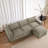 Boneless 4 - Piece Upholstered Chenille Modular Sectional Sofa with Removable Ottoman– Fully Compressed, No Assembly Required-1283040804