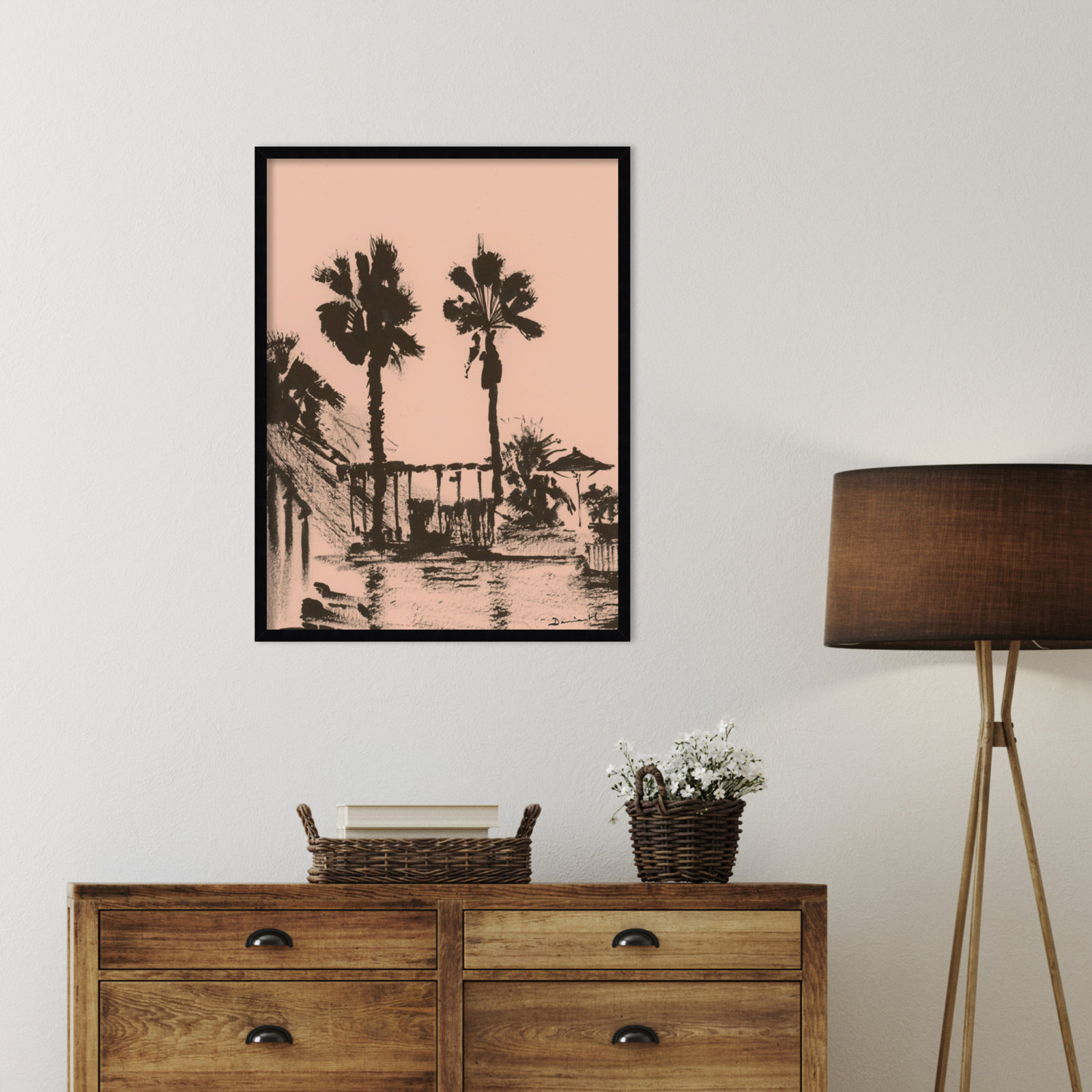 Holiday Print by Dan Hobday, Black, 33" H x 25" W