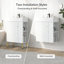 Meuble-lavabo simple 21,6 po, armoire combinée, meuble de rangement pour salle de bain, lavabo simple en céramique