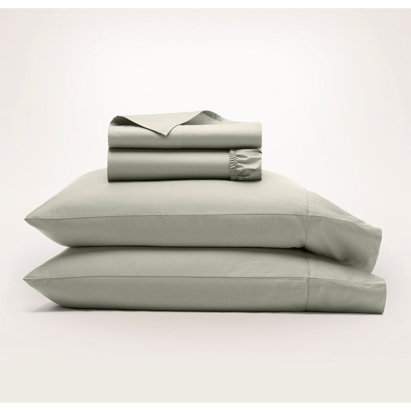 Signature Hemmed Sheet Set, Sageleaf, California King Sheet Set with 2 Pillowcases
