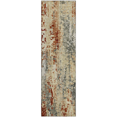 Premium Machine Washable Mayfield AMF2254 Abstract Rug