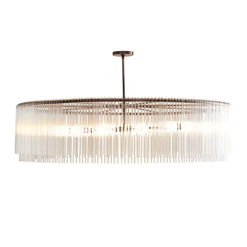 Royalton Chandelier, Soft Silver, 20" H x 60" W x 60" D, 12