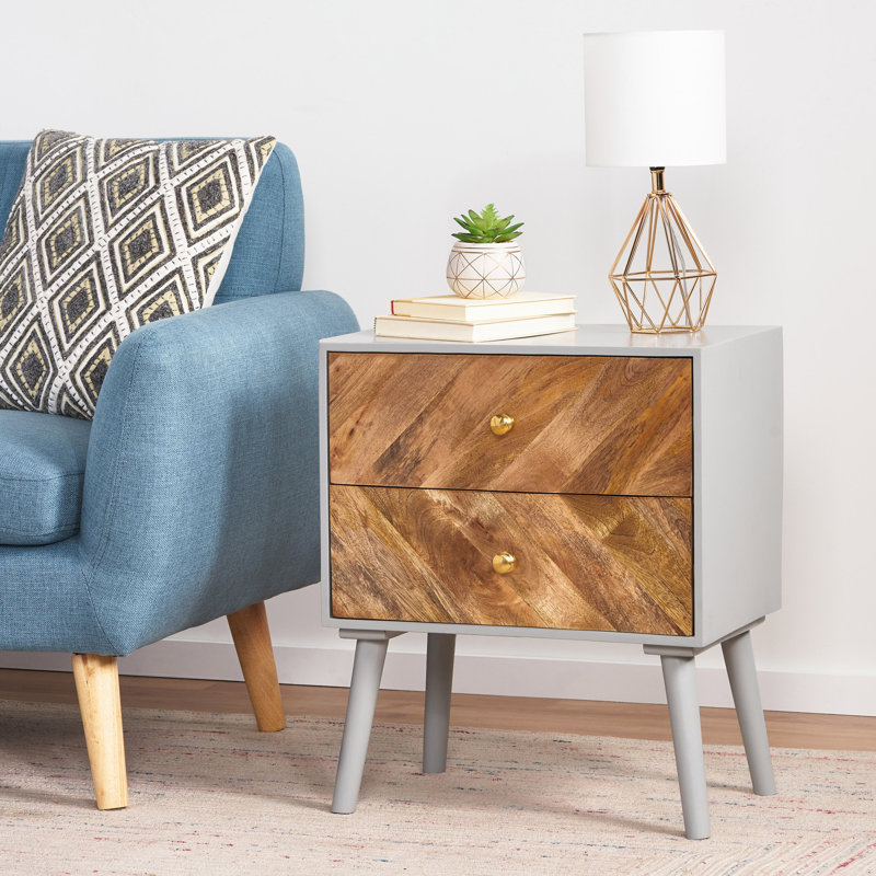  Table de chevet en bois massif l 20 po, table de chevet en bois massif, table de chevet moderne