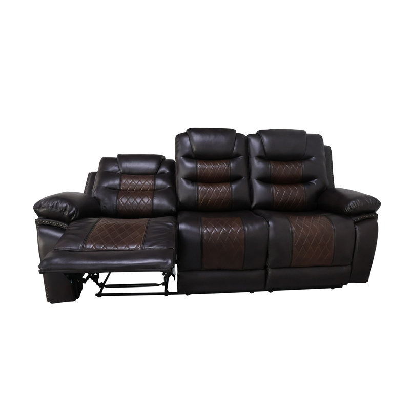 Canapé inclinable électrique en cuir végétalien 79,9 po Desmend