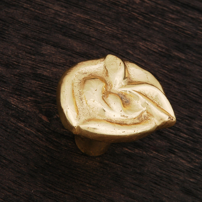 Poignée à feuilles de fruits CK Series, Laiton poli
