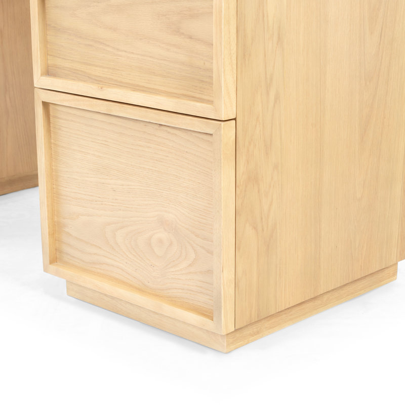 Zeus Manufactured Wood Writing Desk, Natural