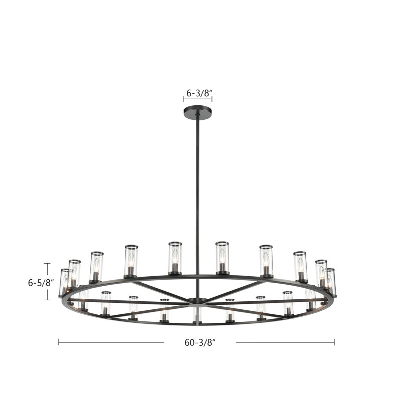 Revolve 21 - Light Chandelier, Polished Nickel