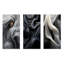 Gris, apaisant, ombres II - ensemble de 3 collages abstraits en métal-1662368814