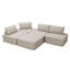 Canapé moderne en L en chenille avec coussins amovibles, pieds cachés et coussins à ressorts Modern-808424320-808424322