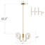 Luminaire suspendu 4 lumières DEL 4 lumières-1682217862