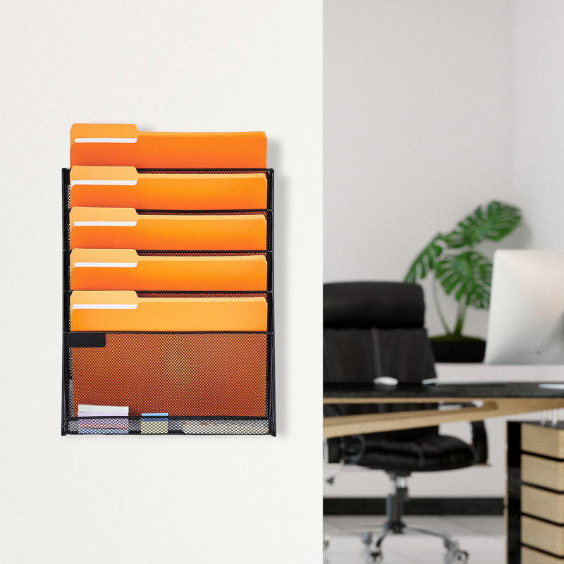 Steel Wall Organizer with Wall Baskets
