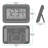 Black Digital Wall Clock with Indoor & Outdoor Temperature