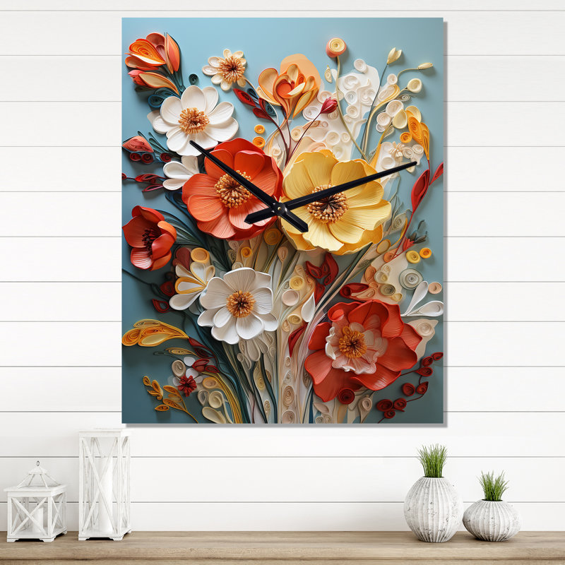 Horloge murale Buttercups Merge III, Petit