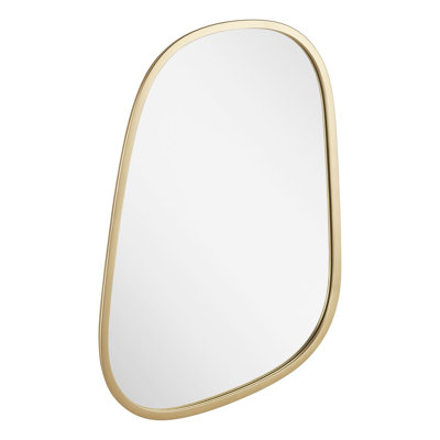 Amburgey 33-3/4" x 33-3/4" Asymmetrical Framed Bathroom Mirror