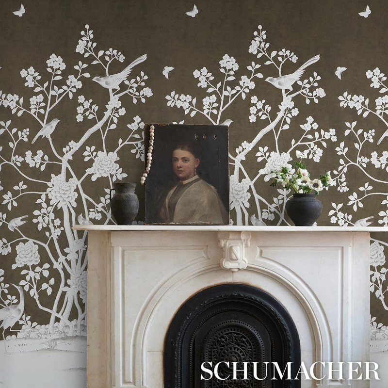 Schumacher x Mary McDonald Chinois Palais Panel, Chocolate