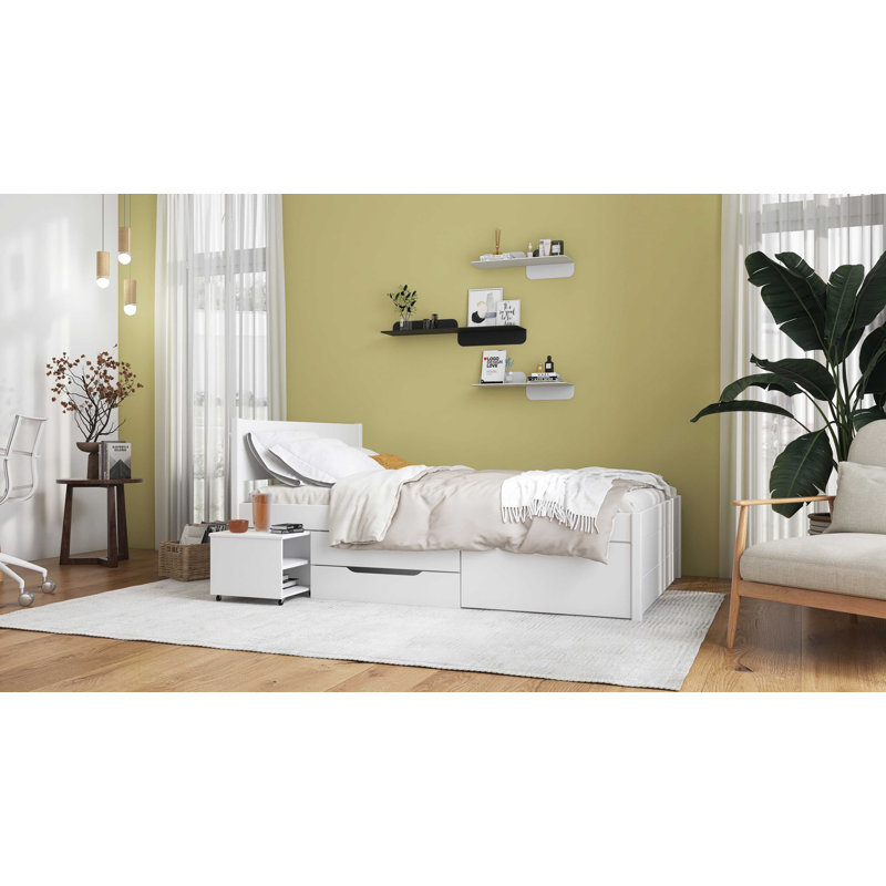 Storage bed Awat - Incl. nightstand, 140 x 200cm