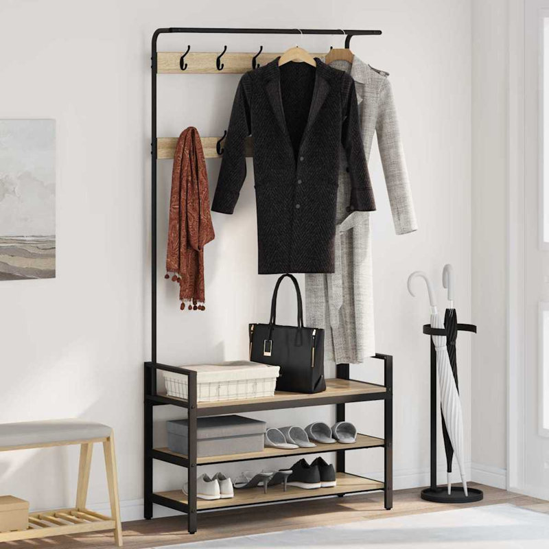 Metal Coat Rack, Sonoma Oak