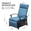 Chaise de patio inclinable avec coussins-528985589