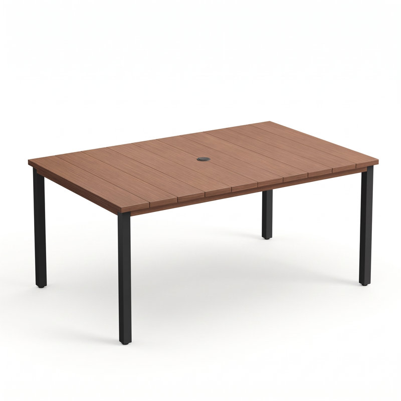 Outdoor Rectangular Dining Table, Walnut