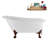 58" Streamlin Clawfoot Tub,Tray,Drain, Clawfeet-101628930-102219864