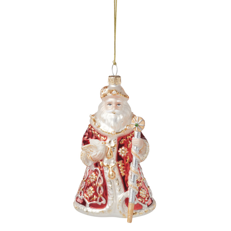 2025 Blown Glass Santa Ornament