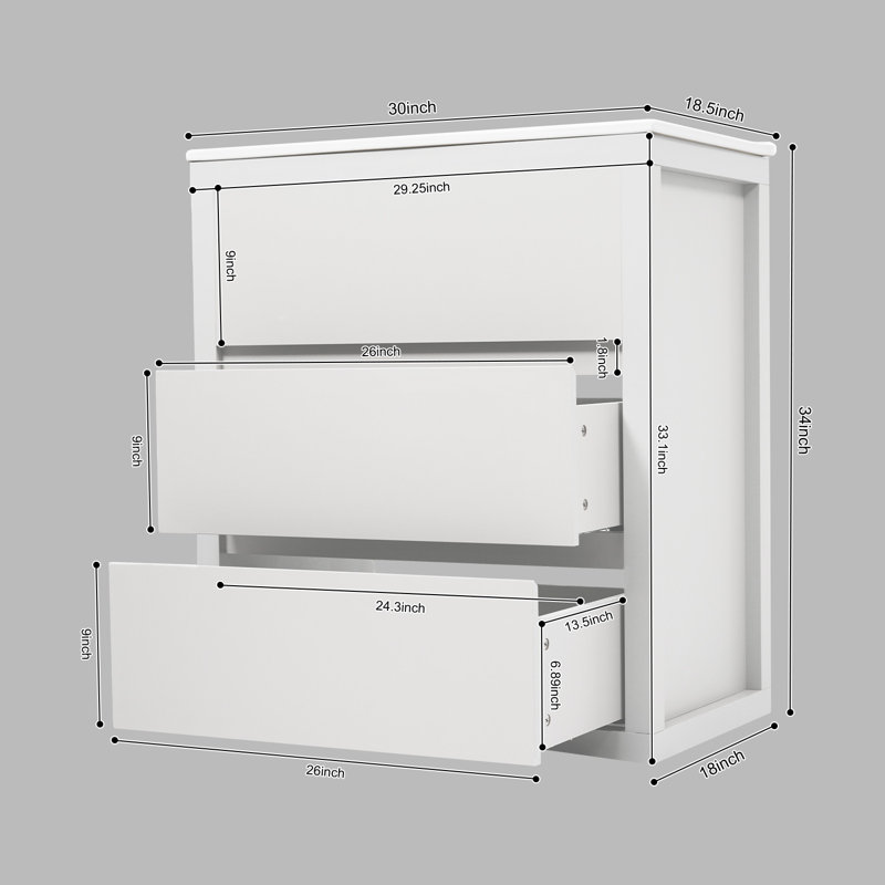 Meuble-lavabo 30 po avec lavabo en céramique et poignée libre à 45 °, Blanc