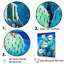 «Cerulean Blue Cactus Collage I», reproduction sur toile-1920826907-1882470821