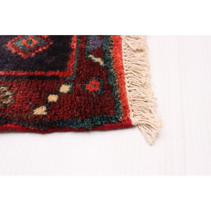 Tapis unique en laine noué à la main de style années 1990 de 4 pi 3 po x 7 pi 7 po Rohde