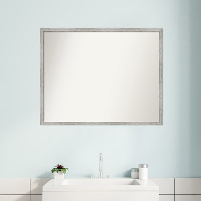 Larris Wood Flat Wall Mirror